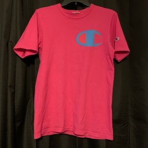 Bright pink Champion T-shirt